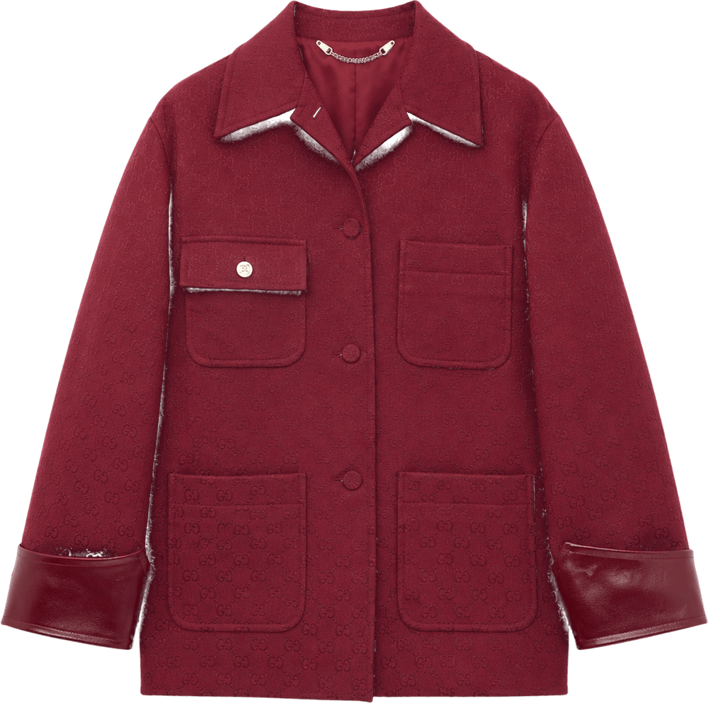 Giacca GG jacquard bordeaux